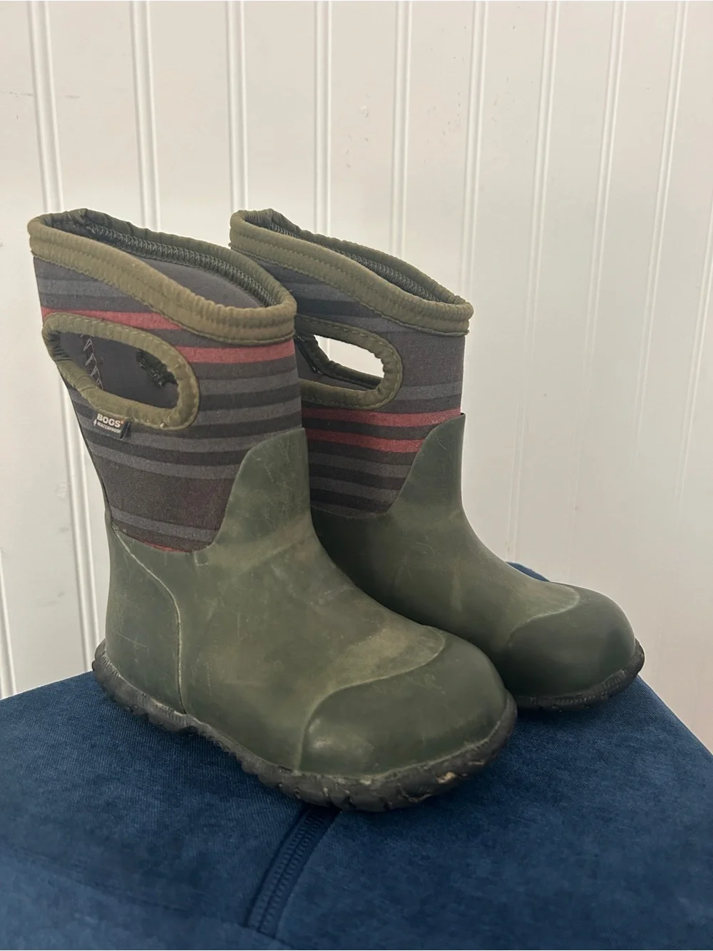Bogs Kids' Green and Black Rain Boots